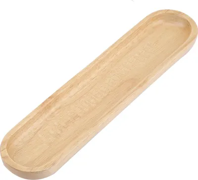 Obrázek produktu pro Elegantní dřevěný podnos ve tvaru lodi na sushi, občerstvení a dezerty, ideální pro domácnost i restauraci, 27 x 6 x 2 cm