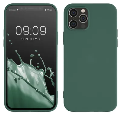 Produktbild von kwmobile Handyhülle für Apple iPhone 12 / iPhone 12 Pro Hülle - TPU Case - Kabelloses Laden - Schutzhülle Cover in Tannengrün