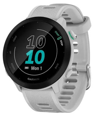 Produktbild von Garmin Forerunner 55 - Smartwatch - Weiß - Sportuhr mit Band - Silikon - weiß - Anzeige 2.63 cm (1.04")