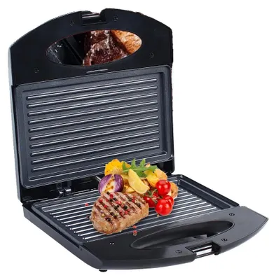 Produktbild von Elektrische Backpfanne, 850W Leistung, doppelseitige Heizung, feste Temperatur (150℃), Antihaftbeschichtung, kompakte Größe (22*20*6,5 cm)