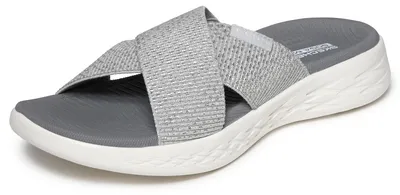 Produktbild von Skechers Damen ON-The-GO 600 Glistening Sandale, Silver Textile, 39 EU