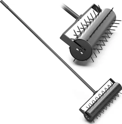 Produktbild von 22-Zoll-Rasenlüfter, Walzenrasenlüfter, Rasenluftlüfter, Rasenlüfter und Gartengeräte für Rasenbelüftung und Bodengesundheit.