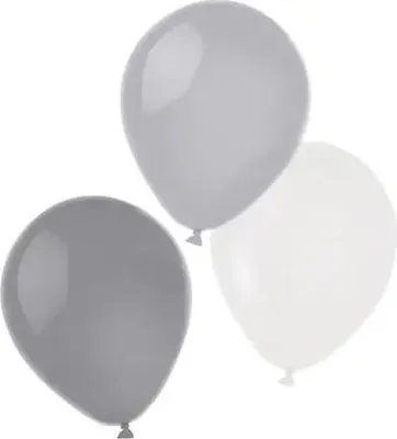 Produktbild von Amscan 9904899, Spielzeugballon, Latex, Silber, 10 Stück(e)