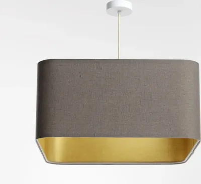 Zdjęcie produktu dla Lampa wisząca KWADRO LEN 002-40w20 beżowa/złota