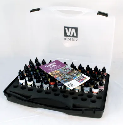 Produktbild von Vallejo Game Air, 17 ml, Schwarz, Blau, Bronze, Braun, Gold, Grün, Grau, Violett, Rot, Silber, Violett, Weiß, Gelb, Flasche