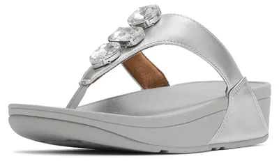 Produktbild von FITFLOP FitFlop Lulu Ultra-Jewel Metallic Toe-Post Sandals SILBER 43