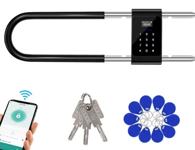Smart Lock mit Fingerabdruck, Bluetooth, schwarz, elektronisch