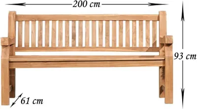 Produktbild von Teakbank Jackson 200 cm teak
