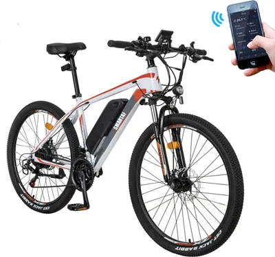 Produktbild von Kolo 26 palců elektrické kolo, s APP kolo muži 25 km / h, e-kolo ženy 250W, elektrické MTB 36V 10AH baterie, městské kolo horské kolo s převody Shimano 21 bílá