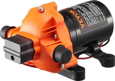 Produktbild von VEVOR 12-V-Membranpumpe, Durchflussrate von 3 GPM (11,36 l/min), ausgestattet mit 3-Kammer-Design und einem automatischen Druckschalter, einstellbar 40–100 PSI, 50 PSI Standard