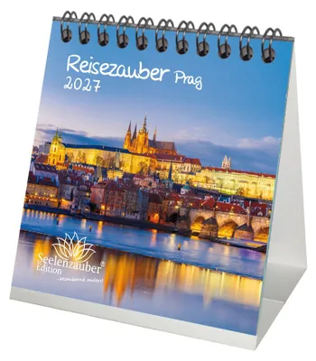 Produktbild von Reisezauber Prag Tischkalender 10x10cm für 2027 Tschechien Urlaub Ferien - Seelenzauber