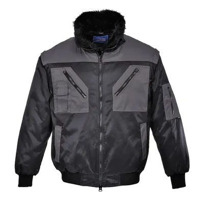 Produktbild von Portwest PJ20 Zweifarbige Pilotjacke Black/Grey Gr. XL