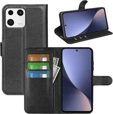 Produktbild von Für Xiaomi 13 Handy Tasche Schwarz Etui Kunst-Leder Hülle Cover Case Schutz Neu