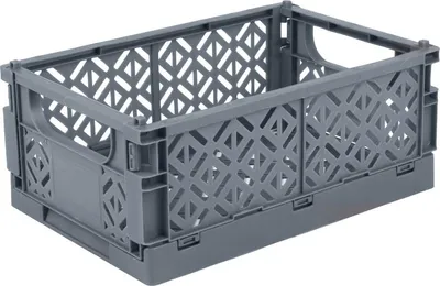 Produktbild von DOCHTMANN Transportkiste faltbar grau 16,5 x 25 x 10 cm