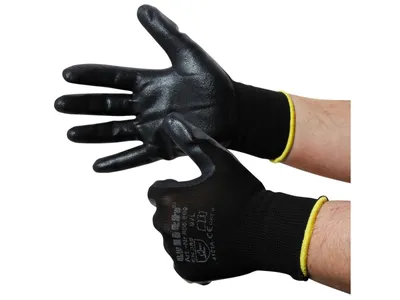 Produktbild von ULITH Arbeitshandschuhe Nitril Schwarz Größe 10 (XL)
