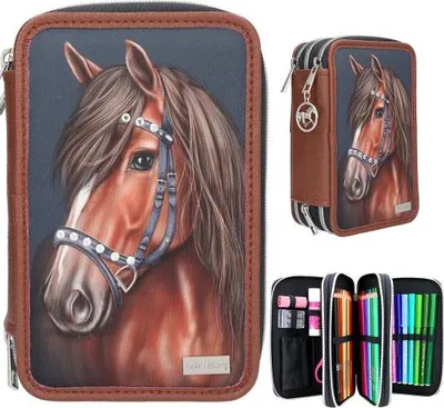Produktbild von Miss Melody 3 Fach Federtasche LUXURY HORSE