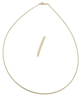 Produktbild von 0,8mm Halsreif Omegareif Kette Rundkette aus 375 Gold Gelbgold 45cm