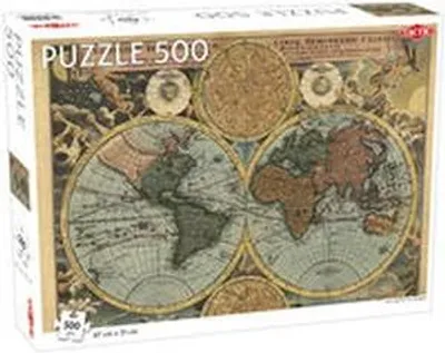 Produktbild von Tactic Old Map of the World 500 pcs, 500 Stück(e), Landkarten, 8 Jahr(e)
