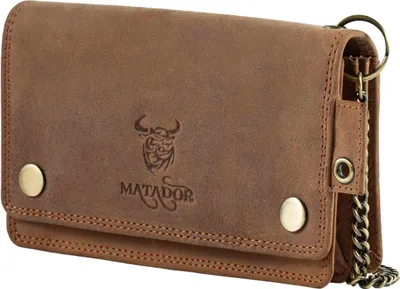 Produktbild von MATADOR Biker Geldbörse DALLAS mit Kette Leder RFID Hell-Braun