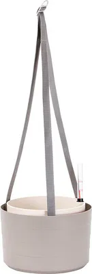 Obrázok produktu pre Samozavlažovací kvetináč závesný Berberis Ø 30 cm taupe a slonová kosť