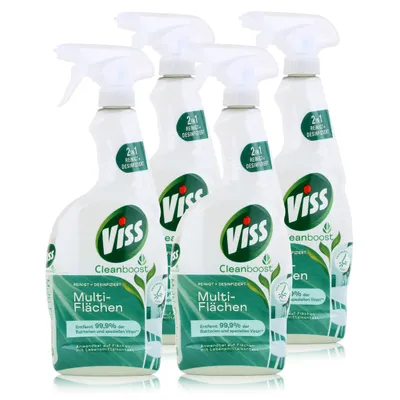 Produktbild von Viss Cleanboost Multi-Flächen 750ml - Allzweckreiniger (4er Pack)