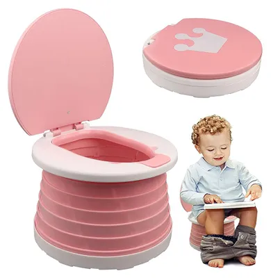 Produktbild von Tragbarer, faltbarer Kinder-WC-Sitz, faltbarer Toilettensitz für Jungen und Mädchen, faltbarer Töpfchensitz für Kleinkinder, Töpfchentrainingssitz
