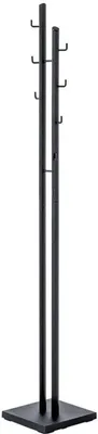 Produktbild von Unyqoos stilvolles, ® freistehendes Garderobengerüst aus schwarzem Metall mit 8 Haken für moderne Innenräume