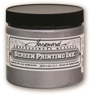 Imagen del producto de Tinta para serigrafía Jacquard, 470 ml, color plateado, para textiles