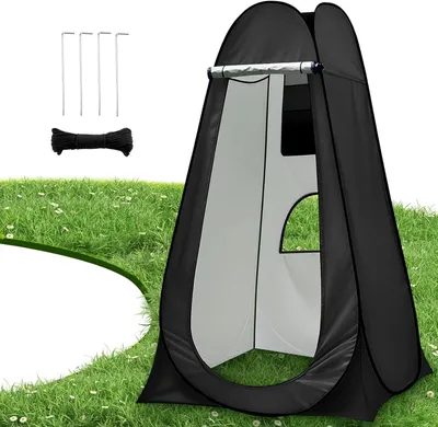 Produktbild von Pop Up Duschzelt, Camping Toilettenzelt Umkleidezelt UV-Schutz, Mobile Tragbar WC Zelt mit Tragetasche, Camping Duschkabine fš¹r Camping & Beach