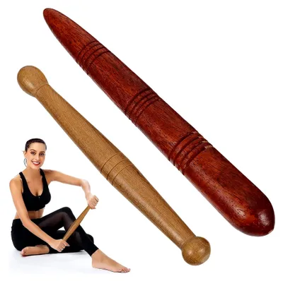 Produktbild von 2 Stück Holz-Massage-Sticks für Triggerpunktmassage