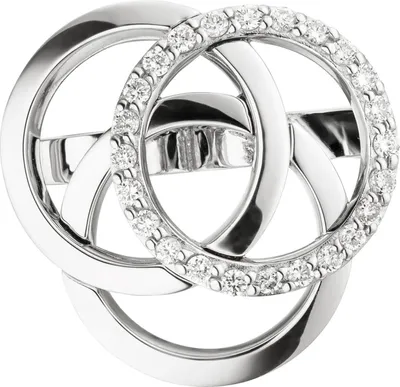 Produktbild von Goldschließe Verschluss Perlclip 585 Gold Weißgold Diamanten Brillanten Damen