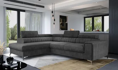Produktbild von Ecksofa Couchgarnitur Laurence mit Schlaffunktion und Bettkasten– stilvoller Mittelpunkt für Ihr Wohnzimmer