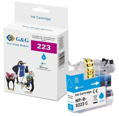 Produktbild von G&G | Ninestar XL-Druckerpatrone kompatibel mit Brother LC-223C - Kompatibel - Tintenpatrone