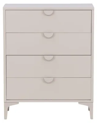 Image de Piring commode 4 tiroirs beige.