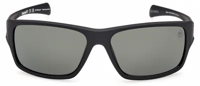 Image de Timberland TB00017 MATTE BLACK/GREEN 61/16/140 Lunettes de soleil pour hommes