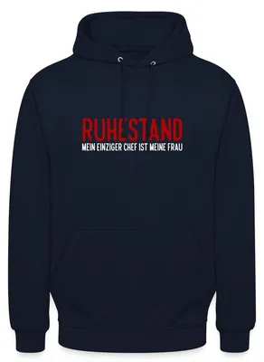 Produktbild von Spreadshirt Ruhestand | Einziger Chef Ist Meine Ehefrau Uni Hoodie, L, Navy