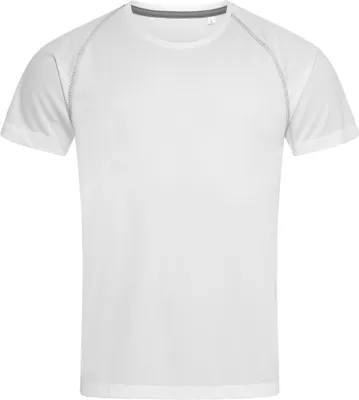 Immagine prodotto di Stedman ST8030 | Raglan Active Team da uomo, 100% poliestere ACTIVE-DRY° - Colore: Bianco - Taglia: L