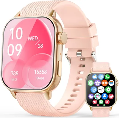 Produktbild von Smartwatch mit AMOLED Display Bluetooth Telefonie Fitness Tracking für Android iOS