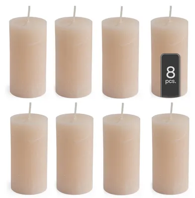 Produktbild von Stumpenkerze - 6 x 12 cm - Creme - Paraffinwachs - 8er Set
