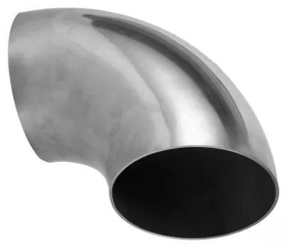 Image de Tuyau d'échappement en acier inoxydable de 4 pouces pour voiture, coude à 90 degrés, surface polie, universel