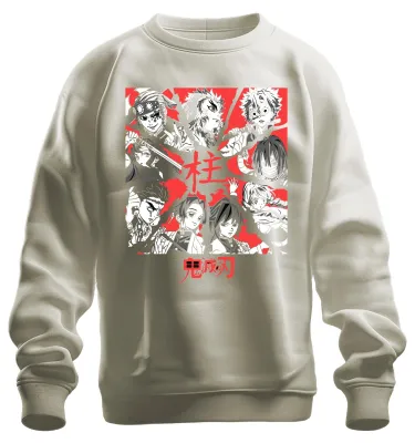 Produktbild von Demon Slayer Kimetsu no Yaiba Hashira Anime Geschenk Vintage Sweatshirt Pullover, Natur, M