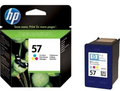 Produktbild von HP 57 Cyan/Magenta/Gelb Original Tintenpatrone, Hohe (XL-) Ausbeute, Cyan, Magenta, Gelb, Tinte auf Farbstoffbasis, 1 Stück(e), 500 Seiten