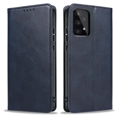 Produktbild von Handyhülle für Samsung Galaxy A33 5G Kunstleder Flip Cover Hülle Klapphülle Case Kartenfach Farbe: Blau