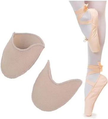 Produktbild von Gebreide Teen Pads mit Antislip-Sohlen für Ballett-Punktschuhe - Verstärkte Schutzkappe für weibliche Punkt-Slipper - Halbschuhe mit Kissen für Punkt-Schuhe