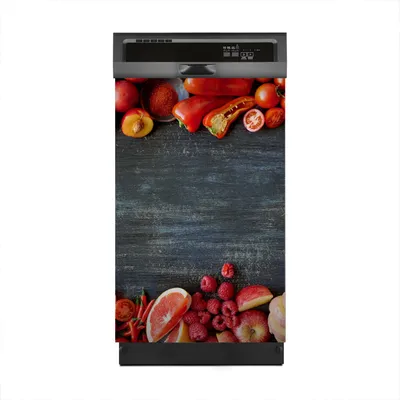 Produktbild von Aufkleber sticker 45x70 cm Dekorative folie Spülmaschine - Früchte auf Holz