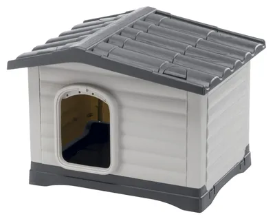Image de Ferplast, cabane pour chien DOGVILLA 60 SE, cabane d'extérieur pour chien, maison pour chien, sol amovible