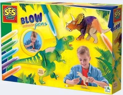 Produktbild von SES Coloring by blowing Dinosaurier 14284 42841