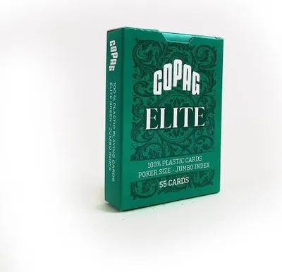 Image de Jeu de cartes COPAG Elite Jumbo Face Green, un seul jeu, 2 repères