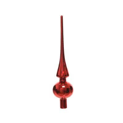 Zdjęcie produktu dla Kaemingk zawieszka na choinkę świąteczna czerwona czerwona błyszcząca Ø 6 cm 26 cm - szkło