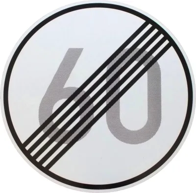 Produktbild von ORIGINAL VERKEHRSZEICHEN Nr. 278-60 ENDE 60 km/h Geburtstagsgeschenk RA1 Geburtstagsschild Straßenschild Verkehrsschilder Schild Schilder Straßenzeichen Straßenschilder
